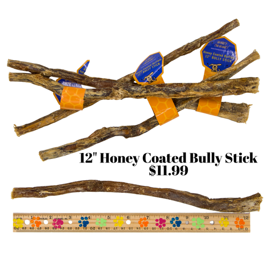 Honey Coated Bully Stick 12"