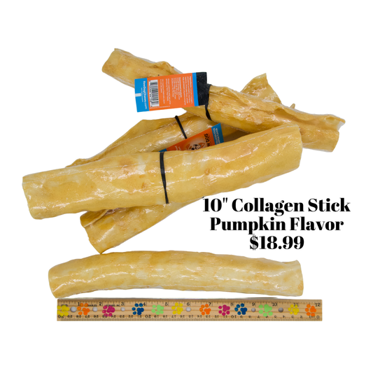10" Collagen Stick Pumpkin Flavor