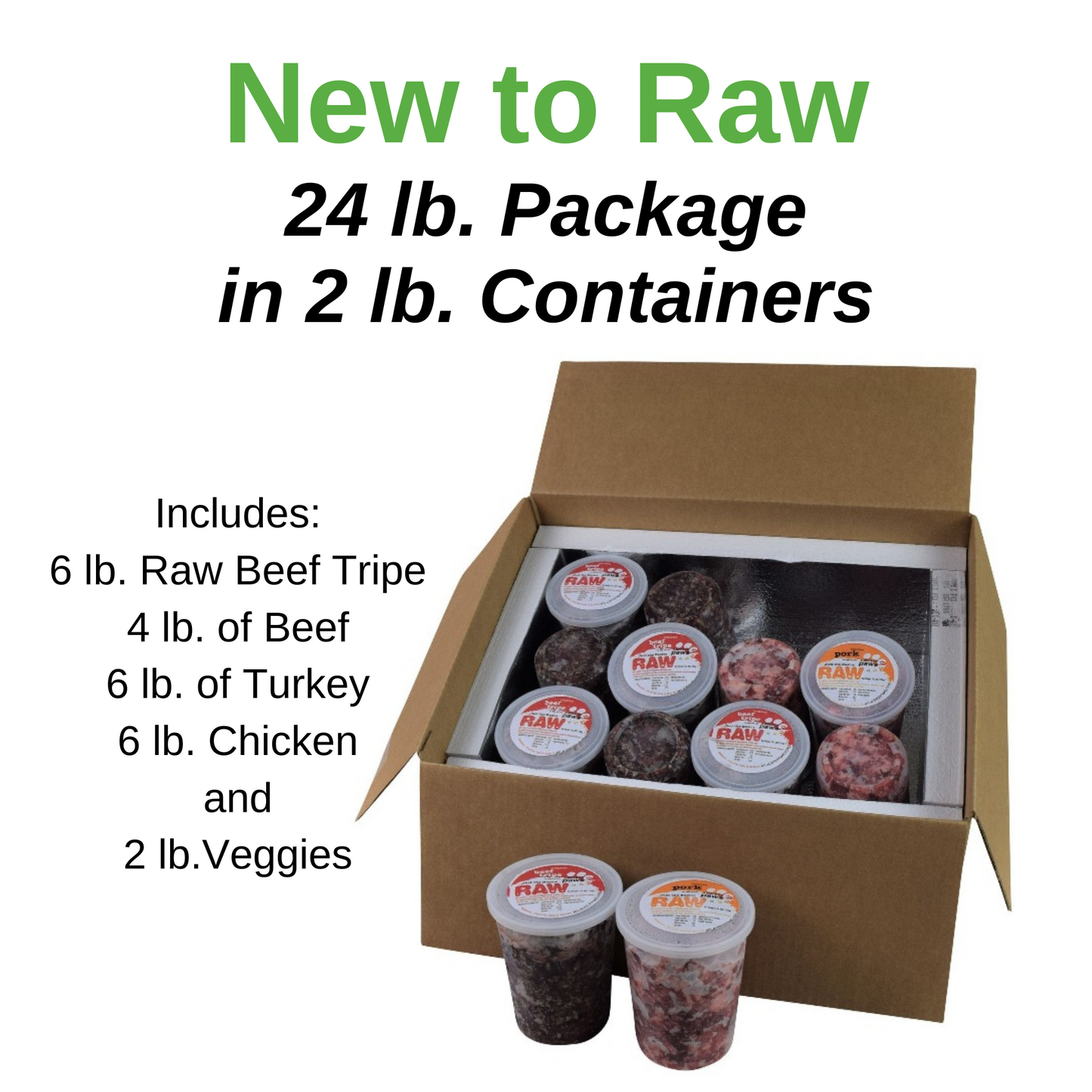 New To Raw Package  24 lb.