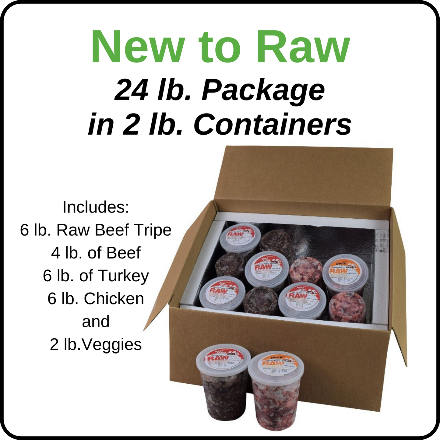 New To Raw Package 24 lb.