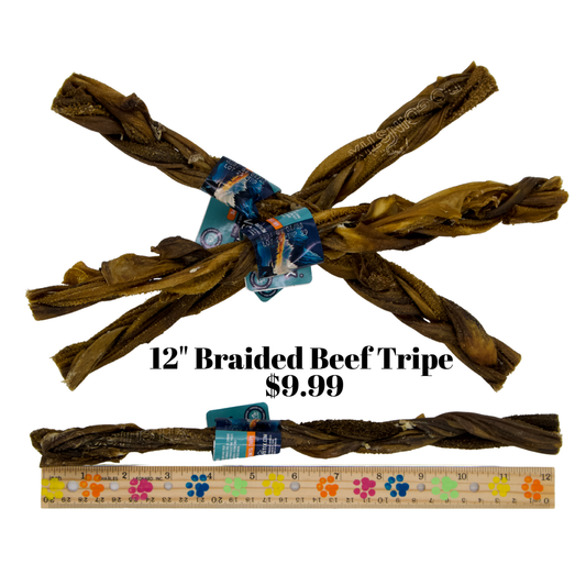 12" Braided Beef Tripe