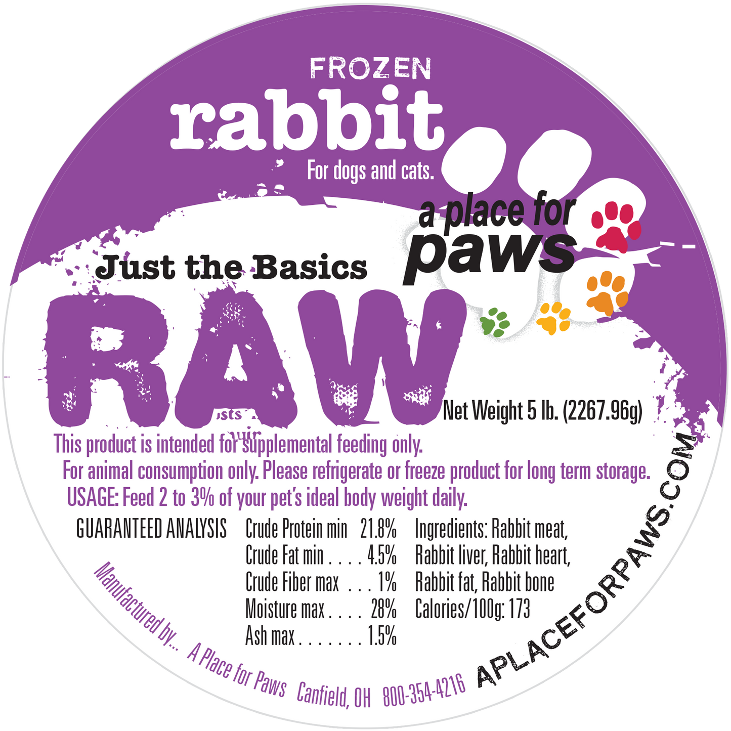 Rabbit 5 lb. tubes
