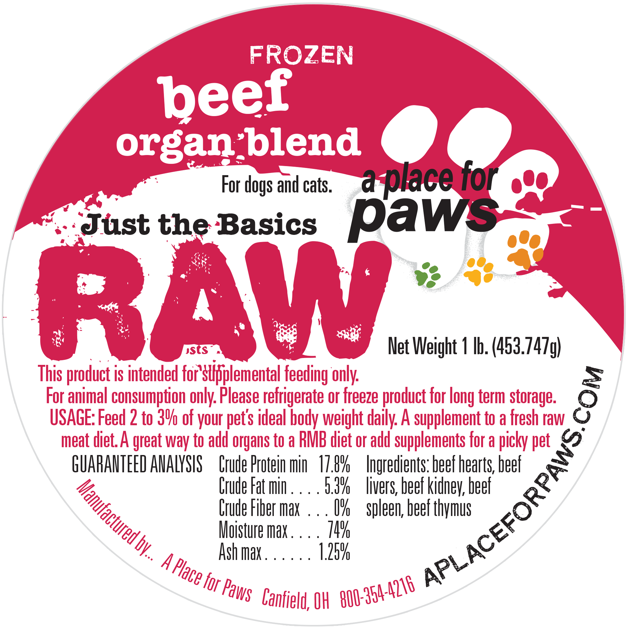 Beef organs for sales dogs