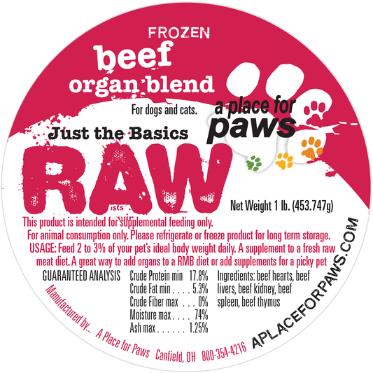 Beef Organ Blend 1 lb. container