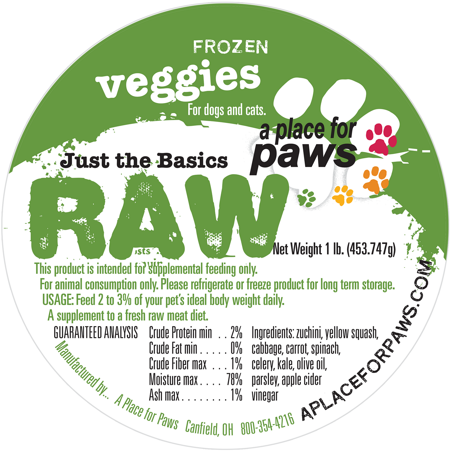 Veggies 1 lb. container - Quantity Two