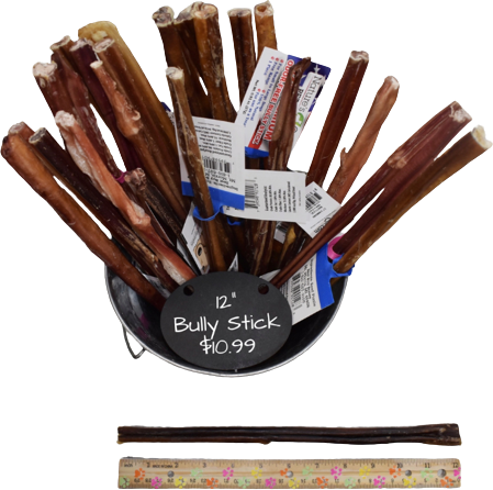 Bully Stick 12" in a Bucket