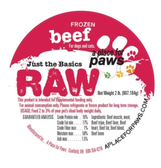 Raw Beef Label