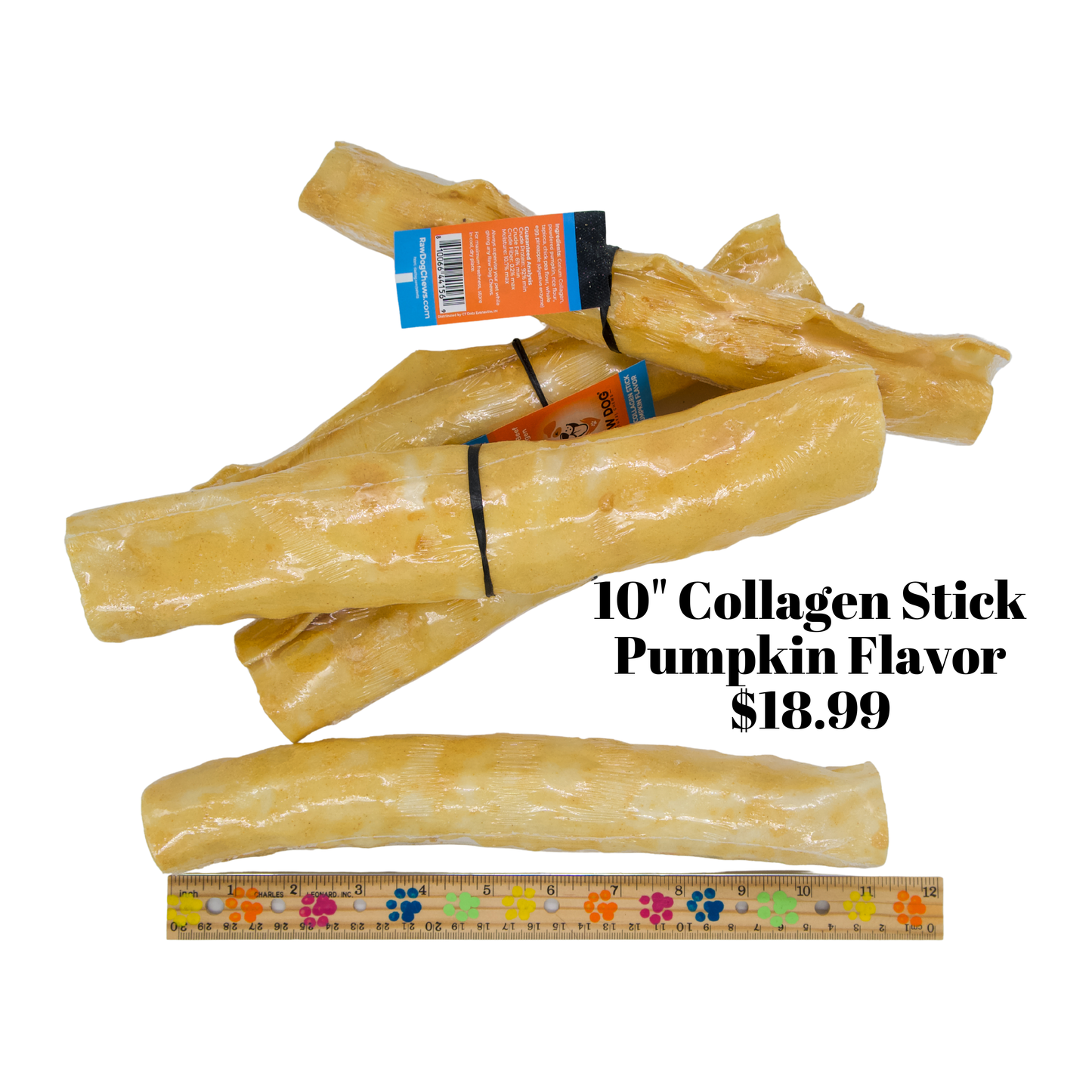 10" Collagen Stick Pumpkin Flavor