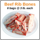 Beef Rib Bones 6 bag pack