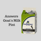 Answers Raw Goat Milk, Raw Food, Pint, Pet Food