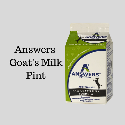 Answers Raw Goat Milk, Raw Food, Pint, Pet Food