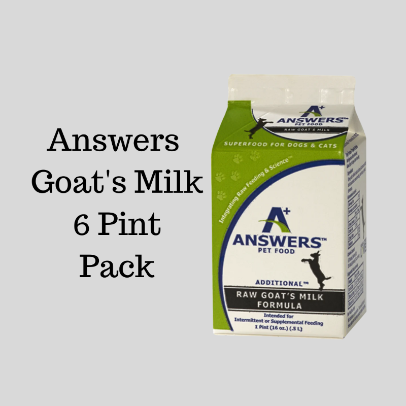 Answers Raw Goat Milk 6 Pints Pack, Raw Food, 6 Pints, Pet Food