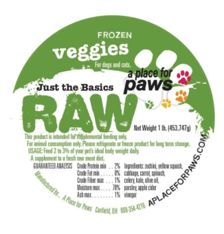 RAW Veggies Label